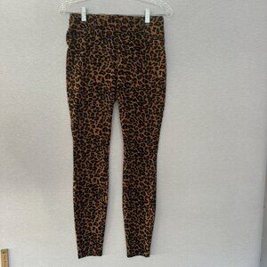 TIME and TRU WOMEN'S LEOPARD PRINT LEGGINS BROWN & BLACK STRETCH SIZE S (4-6)